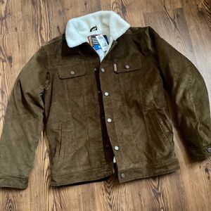 Cinch Mens Corduroy Sherpa Lined Jacket Brown